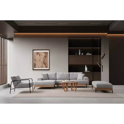 560ARE2129 Аголна гарнитура Eti Oak Left - Grey