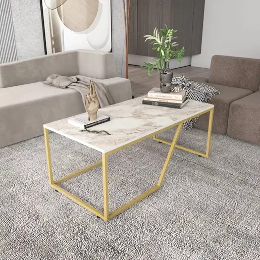 322RTC1205 Клуб Маса Wendy - White, Gold