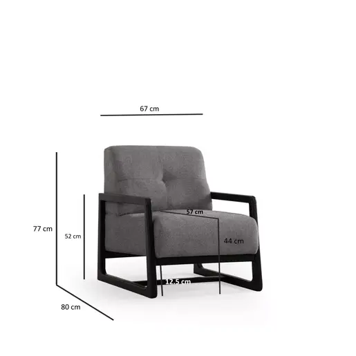 560ARE2370 Фотеља Athena Bergere - Light Grey