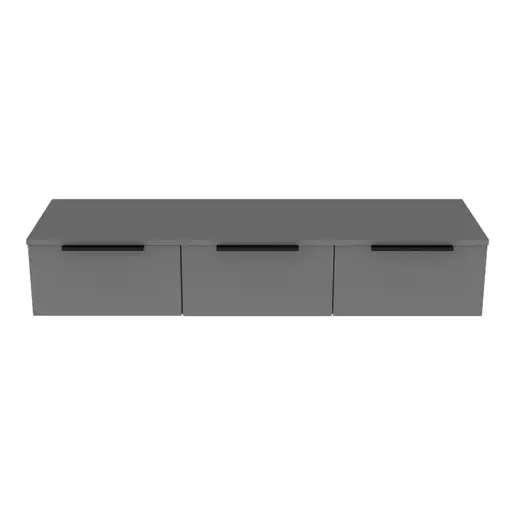 361-000076 Конзола со 3 фиоки Doha во темно сива боја 120x39x22cm
