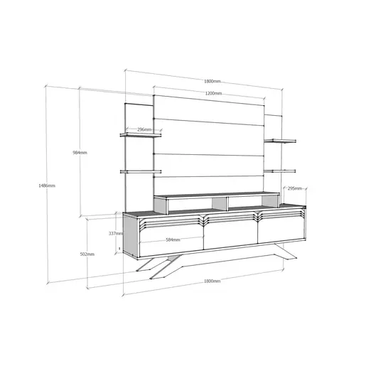 875ZNA3027 Тв комода Delpi