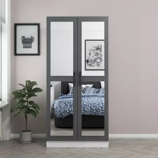 506MNR2157 Плакар Kale Mirror Anthracite White - 210