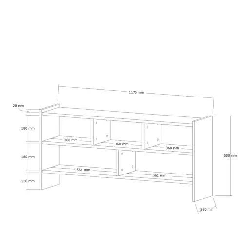 835PUQ3065 Тв комода Pera - Walnut