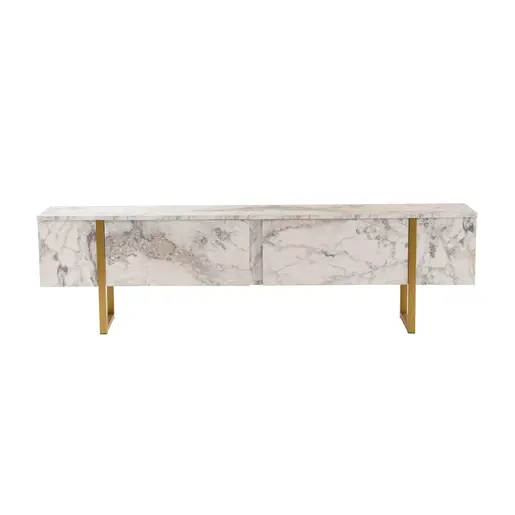241NRD1307 ТВ Комода Serenity - Fressia Marble, Gold
