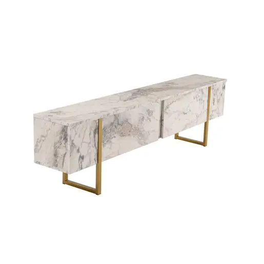 241NRD1307 ТВ Комода Serenity - Fressia Marble, Gold