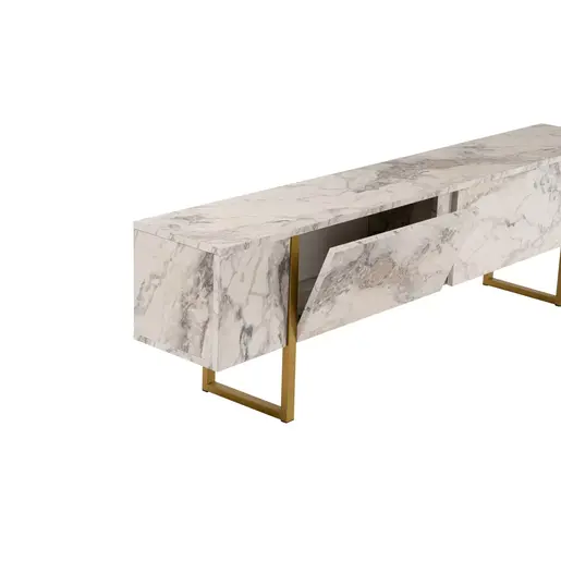 241NRD1307 ТВ Комода Serenity - Fressia Marble, Gold