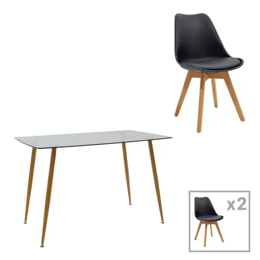 200-001192 Manka I-Gaston трпезариски сет сонома трфл-црна