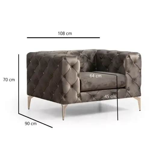 569HLN1507 Фотеља Kumamus Anthracite