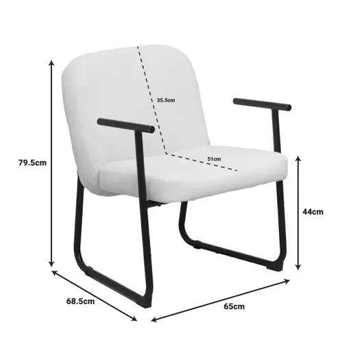 225-000058 Работен стол за посетители – Aureate Cream