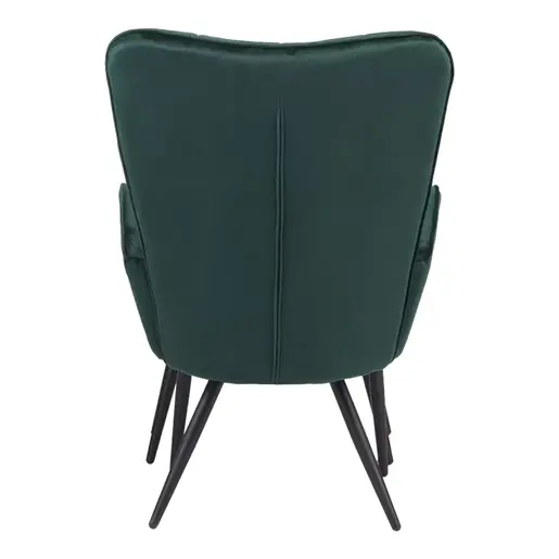 029-000216 Фотеља со табуретка Dorita Зелена