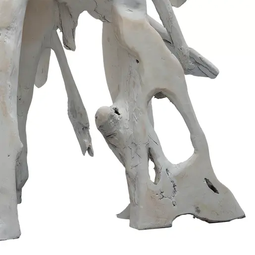 238-000006 Console Lyle рачно изработено масивно дрво бело 100x38x80cm