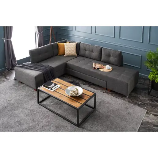 825BLC2541 Софа Manama Corner Sofa Bed Left - Anthracite