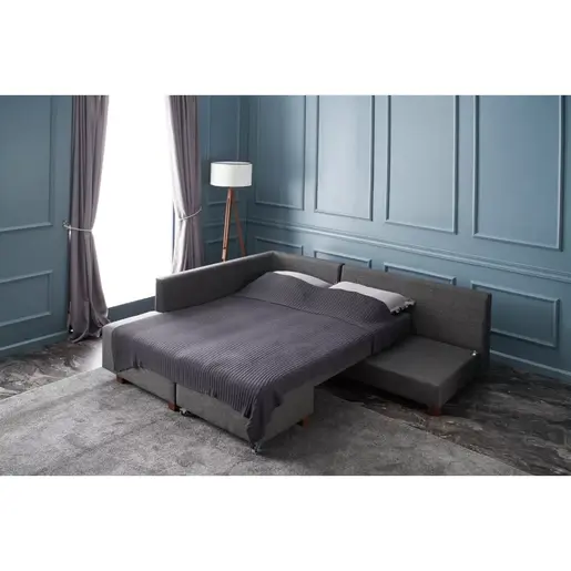 825BLC2541 Софа Manama Corner Sofa Bed Left - Anthracite