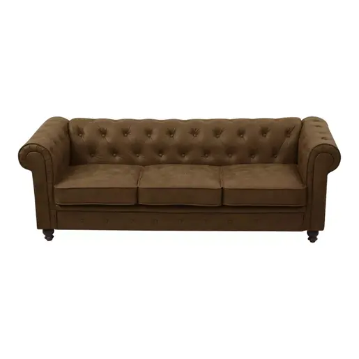 074-000057 Incredible тросед Chesterfield антик кафеава ткаенина