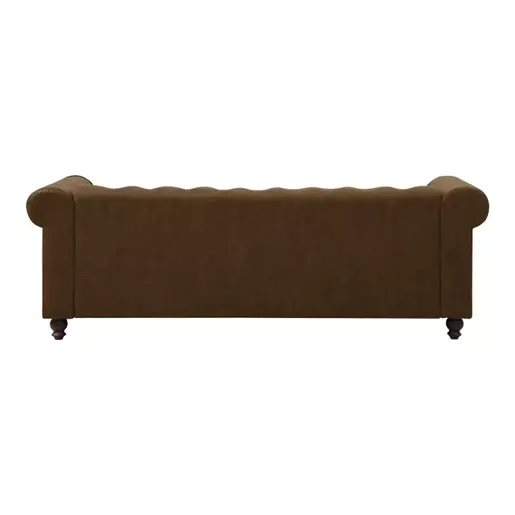 074-000057 Incredible тросед Chesterfield антик кафеава ткаенина