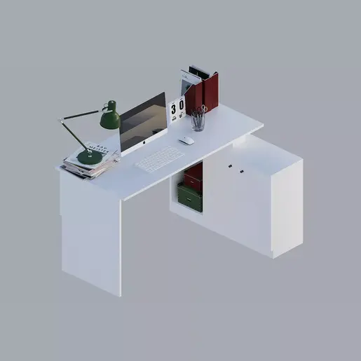 746JUG3819 Биро Basak Calisma Masası - White