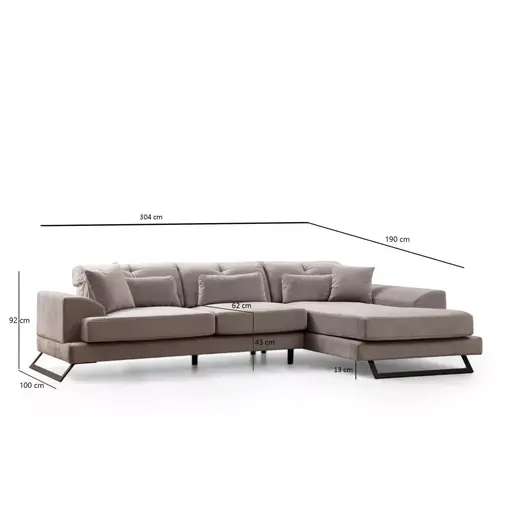 560ARE1224 Софа Frido Right (L3+Chl)