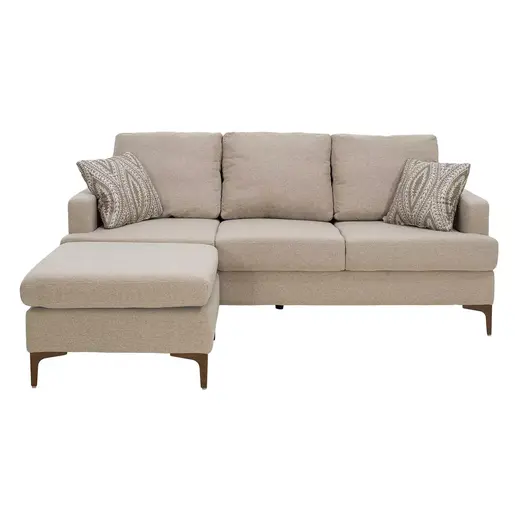 074-000001 Софа со табуретка Slim beige