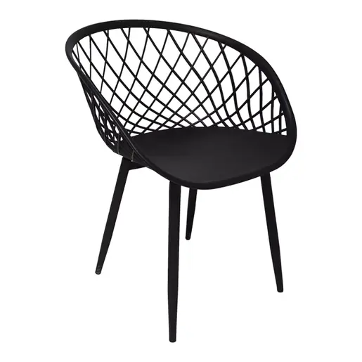 262-000025 Фотелја Ezra црна 62x42x82cm