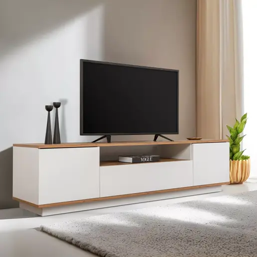 241NRD1302 Тв комода Veramont - White, Atlantic Pine