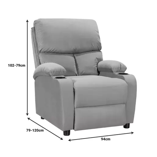 269-000013 Фотелја за релаксација со држач за чаша Gartia крем боја