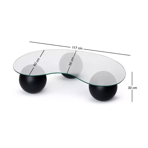 262ARD1108 Клуб маса Sphere - Black