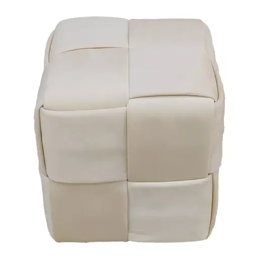 257-000028 Отоман Jisko беж кадифе 38x38x40cm