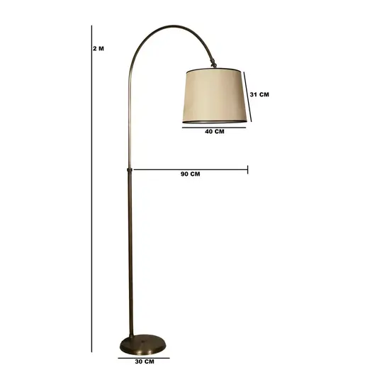 534LUN3203 Подна ламба Lina Lambader Eskitme Ayak Pramit Açık Hasır Abajurlu