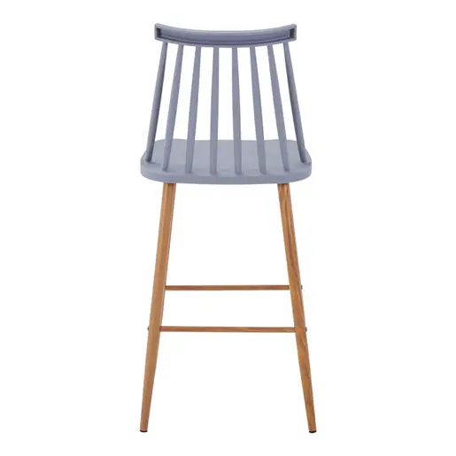 327-000049 Бар стол Aurora I во сива нијанса - природен метален ногарки 42x47x99cm