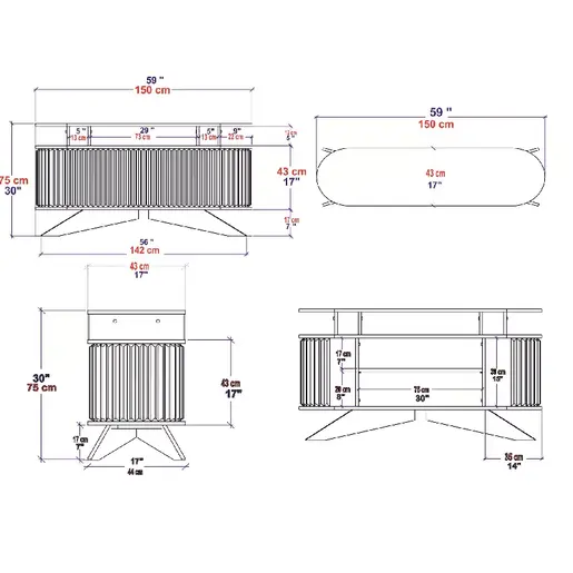 322RTC1515 Комода Портланд