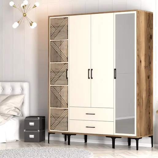 845HCT5466 Плакар Kumsal PTR - Walnut, Cream