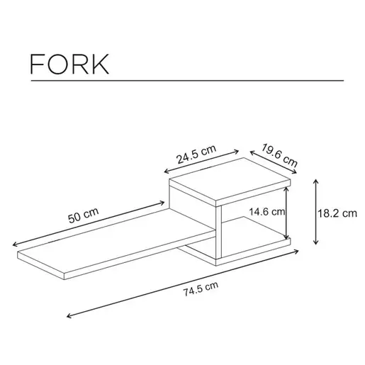 855DTE1662 Ѕидна полица Fork - White