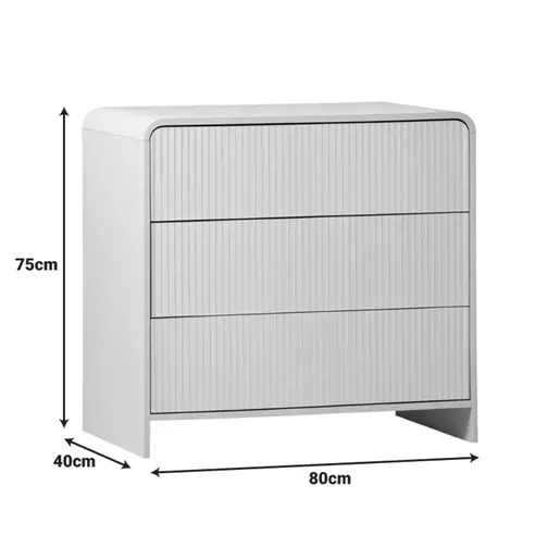 260-000030 Комода Zeplen бела MDF