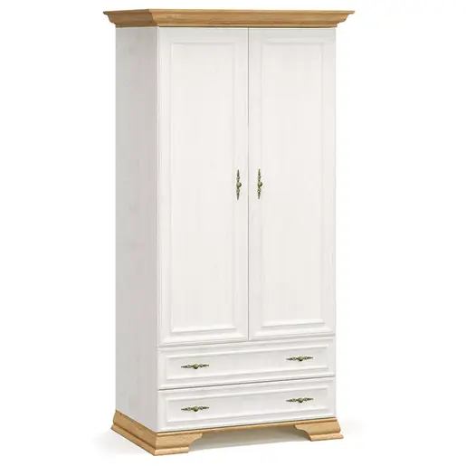 173-000030 Плакар Jaden двокрилен боја златен даб-бело антик 101x62x197,5cm