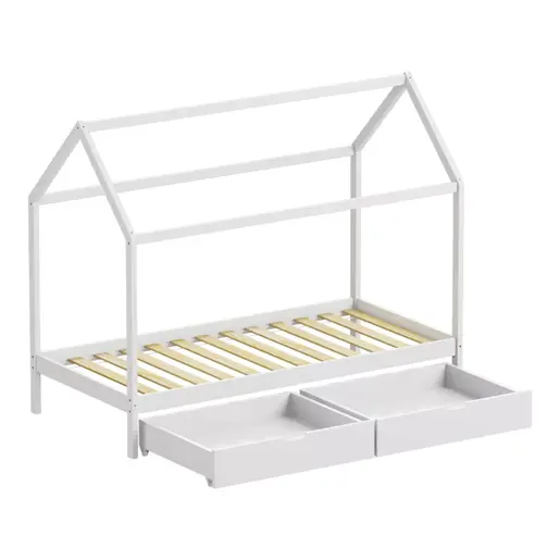 370-000005 Детски кревет Монтесори Мелани Бел 90x190cm