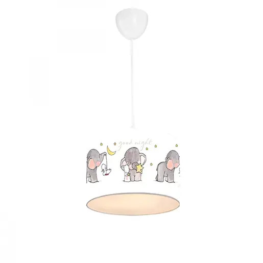 202-000075 Детско таванско светло PWL-1094 бело-сива