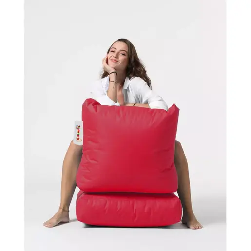 248FRN1210 Bean Bag Siesta Sofa Bed Pouf - Red