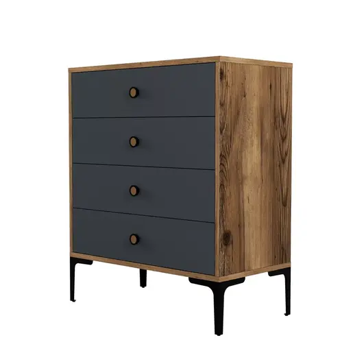 845HCT1201 Комода Lizbon 536 - Walnut, Anthracite