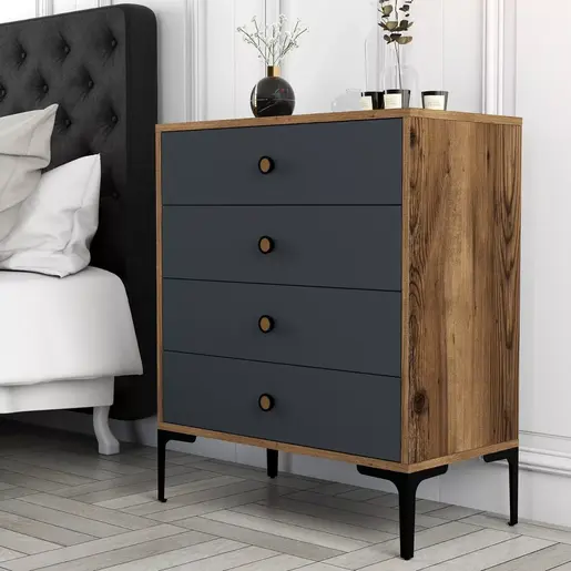 845HCT1201 Комода Lizbon 536 - Walnut, Anthracite