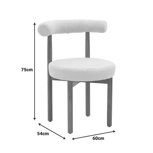 332-000015 Столица Fenza Црна 60x54x75cm