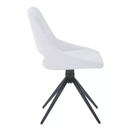 327-000033 Luciano I ротирачки стол во бежова ткаенина-метални ногарки црни 52.5x54x85cm