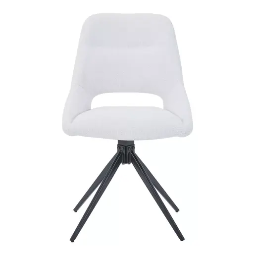 327-000033 Luciano I ротирачки стол во бежова ткаенина-метални ногарки црни 52.5x54x85cm