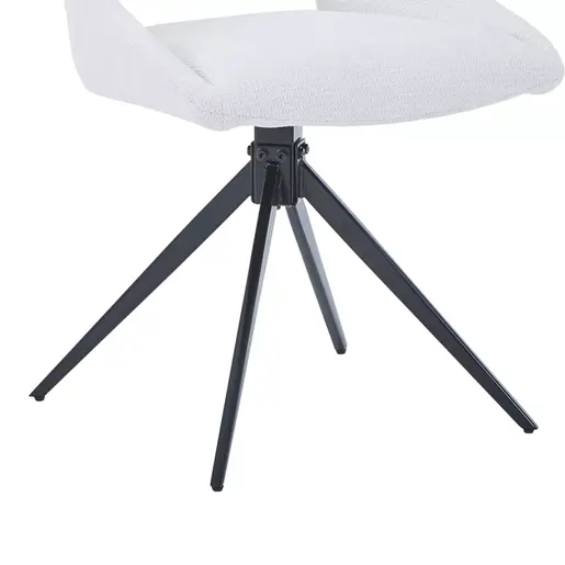 327-000033 Luciano I ротирачки стол во бежова ткаенина-метални ногарки црни 52.5x54x85cm