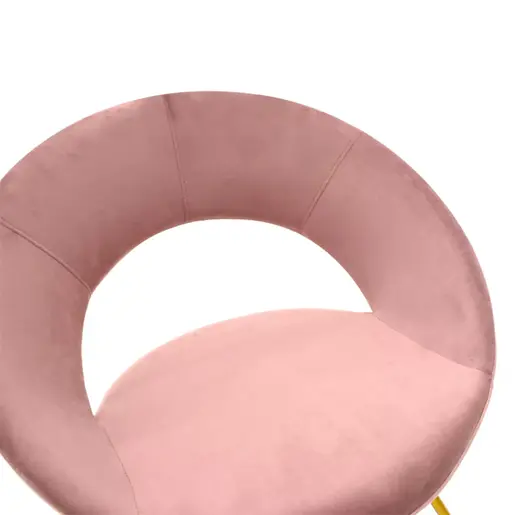 127-000134 Стол Валентина метален златен со кадифе гнило јаболко