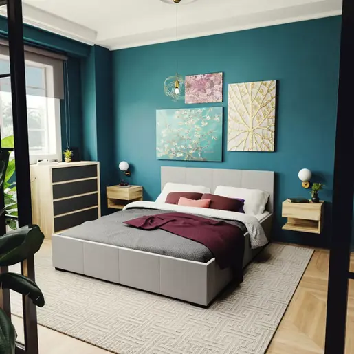 006-000030 Брачен кревет Norse grey