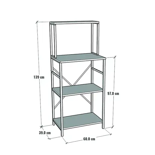 FD-K4LDSK-001 Кујнска полица Панорама Атлантик