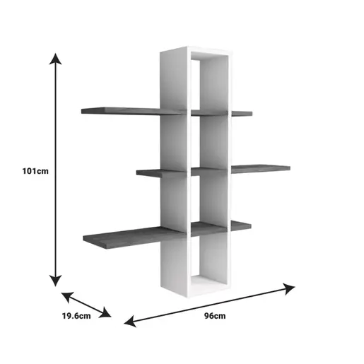 120-000448 Ѕидна полица Akira – орев-Бела 96x19.5x101cm
