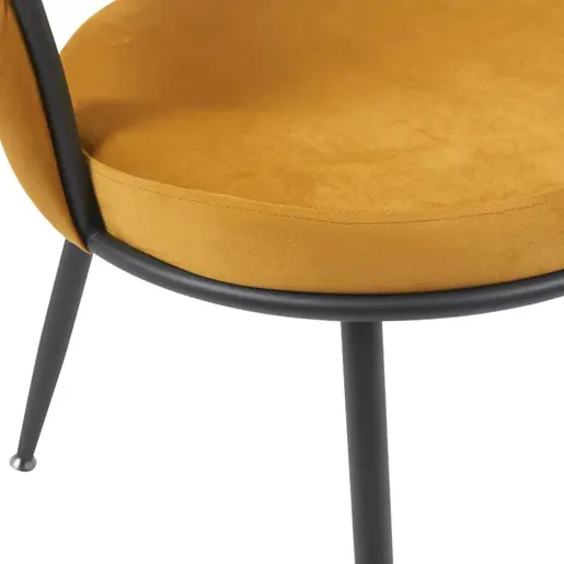 360-000023 Фотелја Alkia жолта 60x57x68cm