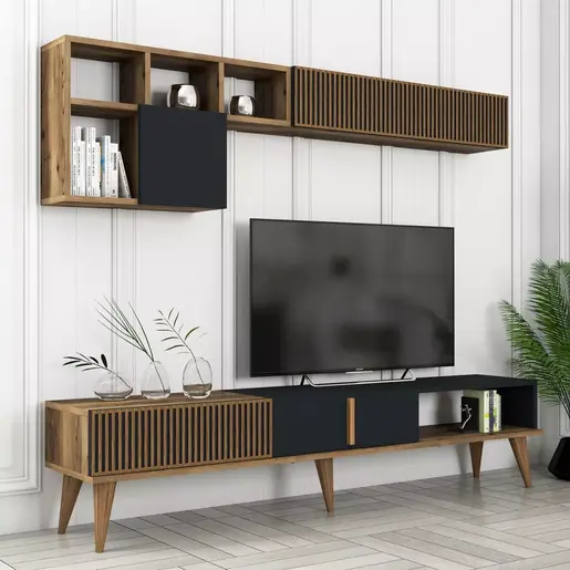 845HCT3111 ТВ Комода Milan TV - Walnut, Anthracite