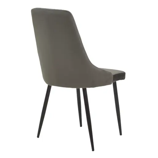 292-000046 Стол Azori кадифе темно сиво-црно метални ногарки 49x55x85cm